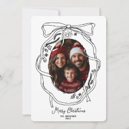 Whimsical Hand getrokken Vrolijke Kerstmis Familie Kaart