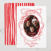 Whimsical Hand getrokken Vrolijke Kerstmis Familie Kaart (Voorkant / Achterkant)