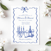 Whimsical Hand Lettered Geïllustreerd Diner Bruilo