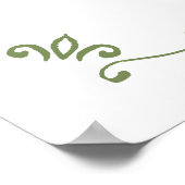 Whimsical Hand Lettered Geïllustreerd Diner Bruilo Poster (Hoek)