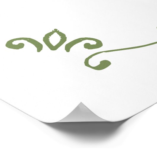 Whimsical Hand Lettered Geïllustreerd Diner Bruilo Poster (Hoek)