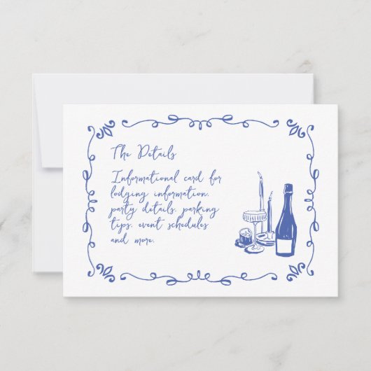 Whimsical Hand Lettered Illustrated Info Kaart (Voorkant)