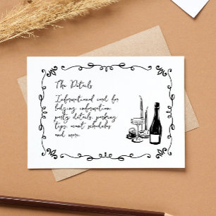 Whimsical Hand Lettered Illustrated Info Kaart