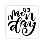 Whimsical Hand Lettered Maandag Script Zelfinktende Stempel (Design)