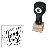 Whimsical Hand Lettered Thank You Script Rubberstempel (Gestempeld)