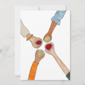 Whimsical Handdrawn Doodles Quirky Friendsgiving Kaart (Achterkant)