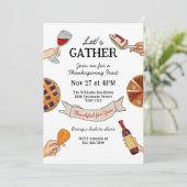 Whimsical Handdrawn Doodles Unique Thanksgiving Kaart (Staand voorkant)