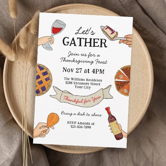 Whimsical Handdrawn Doodles Unique Thanksgiving Kaart