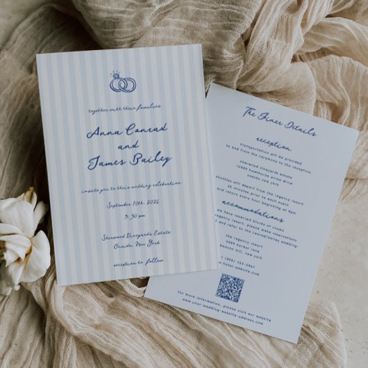 Whimsical Handgeschreven Bruiloft Kaart