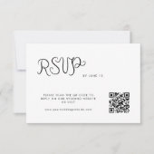 Whimsical Handgeschreven Bruiloft RSVP Kaartje (Voorkant)