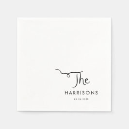 Whimsical Handgeschreven Bruiloft Servet