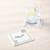 Whimsical Handgeschreven Disco Gepersonaliseerde B Kartonnen Onderzetters (Insitu)