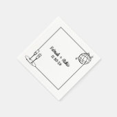 Whimsical Handgeschreven Disco Gepersonaliseerde B Servet (Hoek)