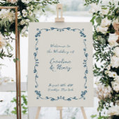 Whimsical Handgeschreven Geïllustreerd Trouwteken Poster