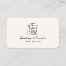 Whimsical, handgetekend, illustratief visitekaartje