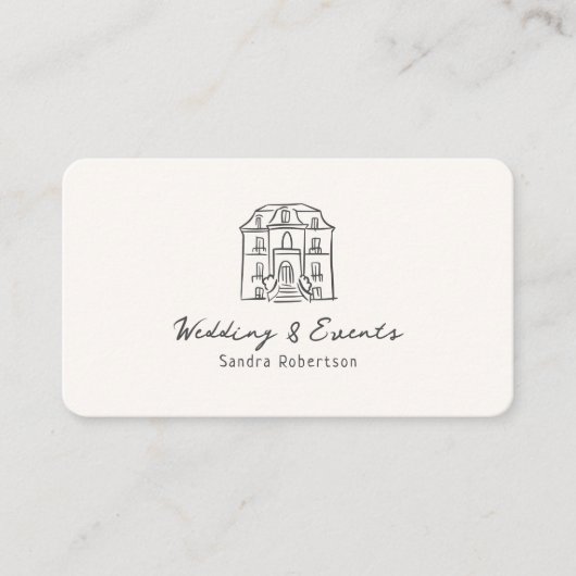 Whimsical, handgetekend, illustratief visitekaartje (Voorkant)