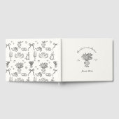 Whimsical, handgetekende bruiloft gastenboek (Volledig)