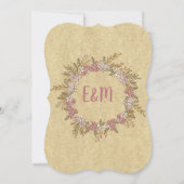 Whimsical Handgetekende Bruiloft Rustieke Honden B Kaart (Achterkant)