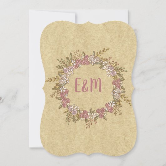 Whimsical Handgetekende Bruiloft Rustieke Honden B Kaart (Achterkant)