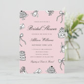 Whimsical handgetekende bruiloftsborrel kaart (Staand voorkant)