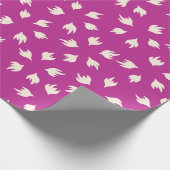 Whimsical Handgetekende Crème Bloemblaadje Uitbars Cadeaupapier (Hoek)