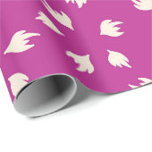 Whimsical Handgetekende Crème Bloemblaadje Uitbars Cadeaupapier (Rol Hoek)