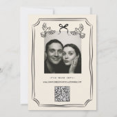 Whimsical handgetekende Doodle Save The Date (Achterkant)