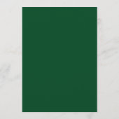 Whimsical Handgetekende Groene Strik Kerst Diner Menu (Achterkant)