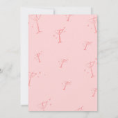 Whimsical handgetekende martini 60e verjaardagsfee kaart (Achterkant)