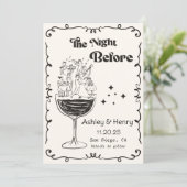 Whimsical Handgetekende Quarries De Nacht Voor Kaart (Staand voorkant)