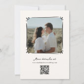 Whimsical handgetekende Save the Date foto QR-code Kaart (Achterkant)