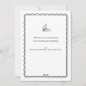 Whimsical Handgetekende Scallop Frame Foto Kerstmi Feestdagenkaart (Achterkant)