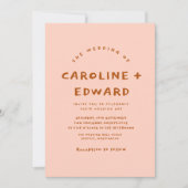 Whimsical handgetrokken Bold kleurrijke bruiloft Kaart (Voorkant)