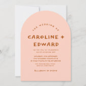 Whimsical handgetrokken Bold kleurrijke bruiloft Kaart (Voorkant)