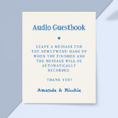 Whimsical Handwriting Audio Guestbook Trouwbord Poster