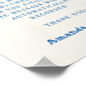 Whimsical Handwriting Audio Guestbook Trouwbord Poster (Hoek)