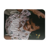 Whimsical Handwriting Overlay Photo Afstuderen Magneet (Horizontaal)