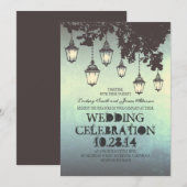 Whimsical hanglamp verlicht huwelijksuitnodigingen kaart (Voorkant / Achterkant)