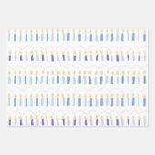 Whimsical Hanukkah aangevallen Inpakpapier Vel (Voorkant)