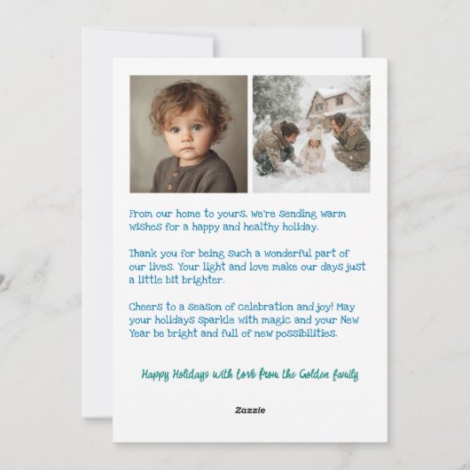 Whimsical Hanukkah Cute Custom Arch 3 PHOTO  Feestdagenkaart (Achterkant)