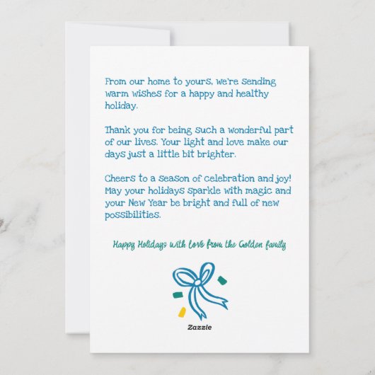 Whimsical Hanukkah Cute Custom Arch PHOTO  Feestdagenkaart (Achterkant)