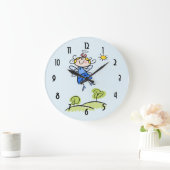 Whimsical Happy Angel Fairy vliegt buiten Grote Klok (Huis)