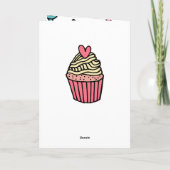 Whimsical Happy Birthday Cat Card Kaart (Achterkant)