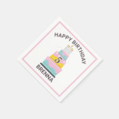 Whimsical Happy Birthday kinderfeestje Servet (Hoek)