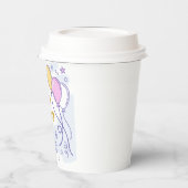 ✨ Whimsical Happy Birthday Wonderland – Pastel Papieren Bekers (Links)