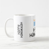 Whimsical Happy Chanoeka leuke typografie Koffiemok (Links)