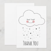 Whimsical Happy Cloud Bedankkaart (Voorkant / Achterkant)