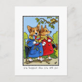 Whimsical Happy Corgi Dog Custom Briefkaart (Voorkant)
