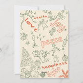 Whimsical Happy en Bright Christmas Kaart (Achterkant)