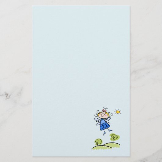 Whimsical Happy Flying Angel Fairy Briefpapier (Voorkant)